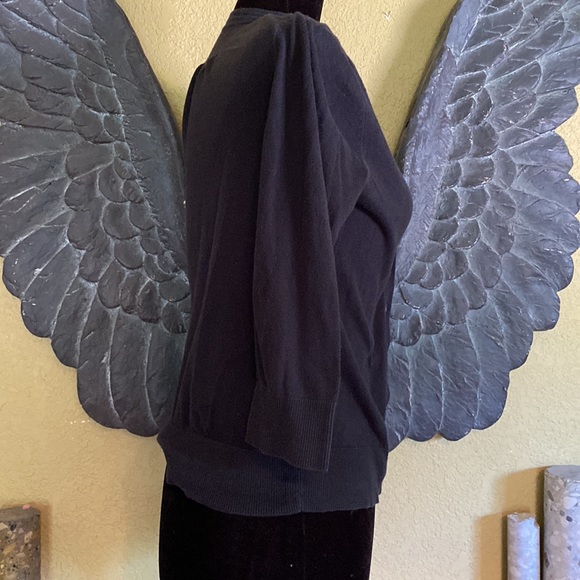 Gap Cropped Button Down Cardigan 3/4 Sleeve - Picture 4 of 6